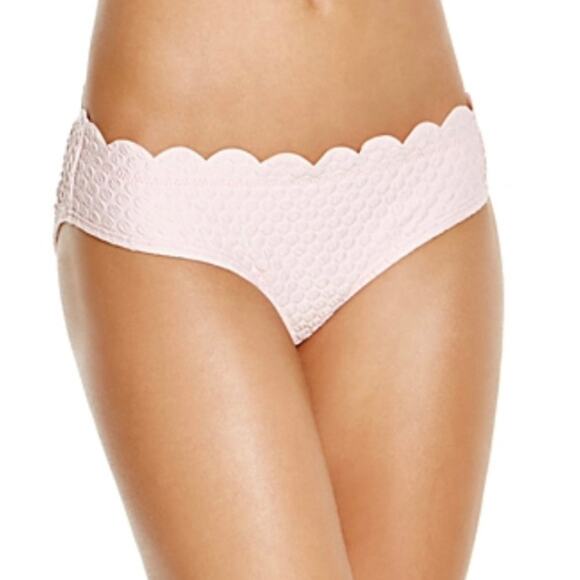 Kate Spade New York Textured Off White Scalloped Womens Swimwear Size L - Picture 1 of 5